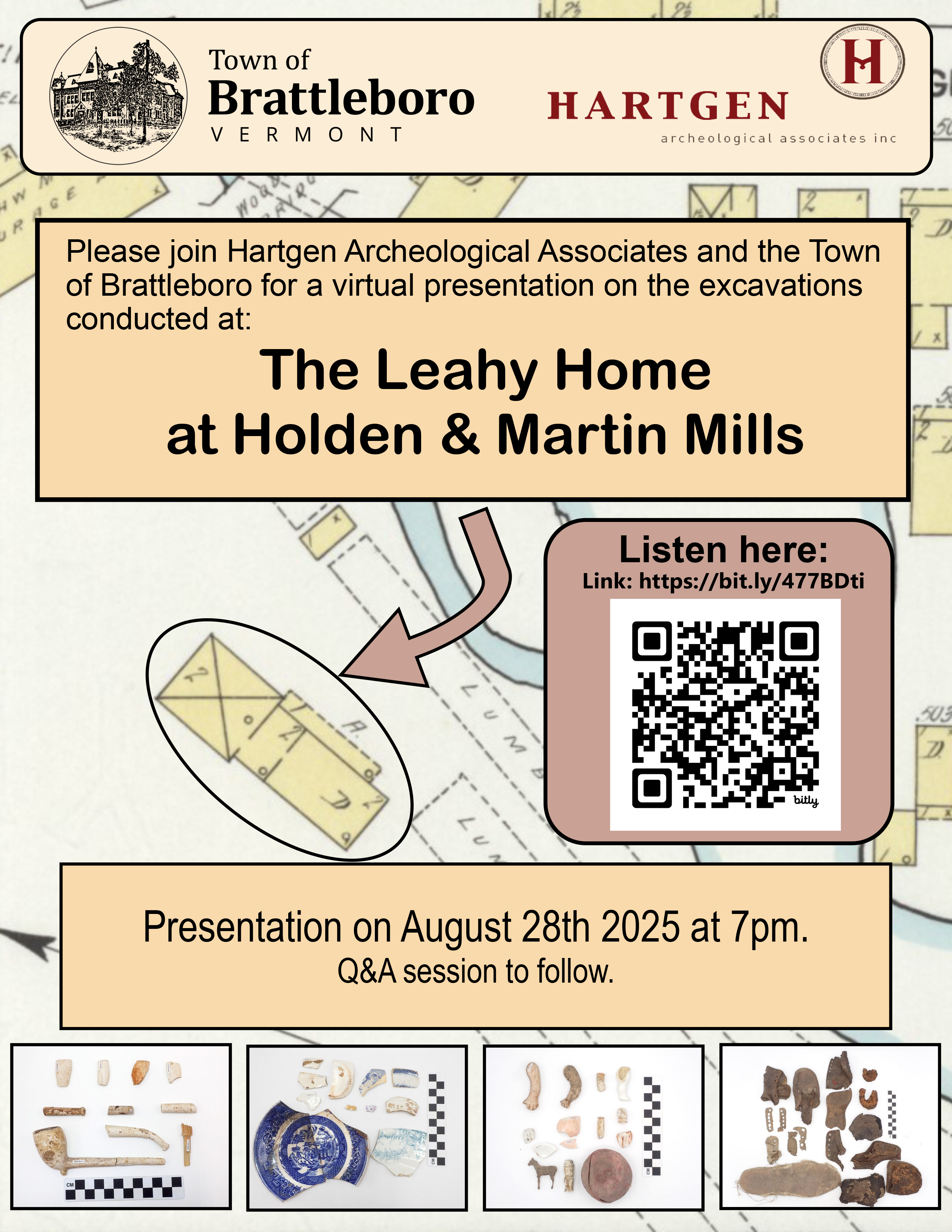 A flyer for the presentation on August 28.
